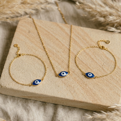 EVIL AYE PENDENT AND BRACELET SET FOR women