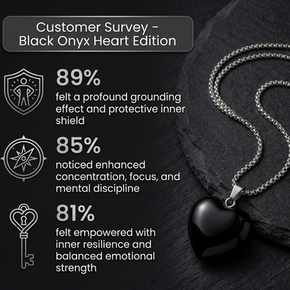 Black onyx heart pendent
