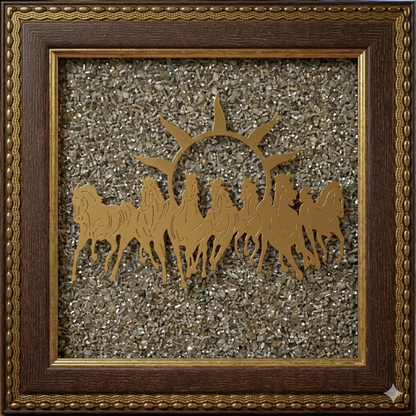 7 horses pyrite frame