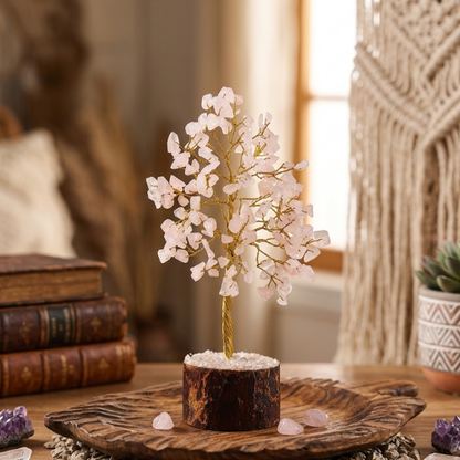 Rose Quartz Crystal Tree