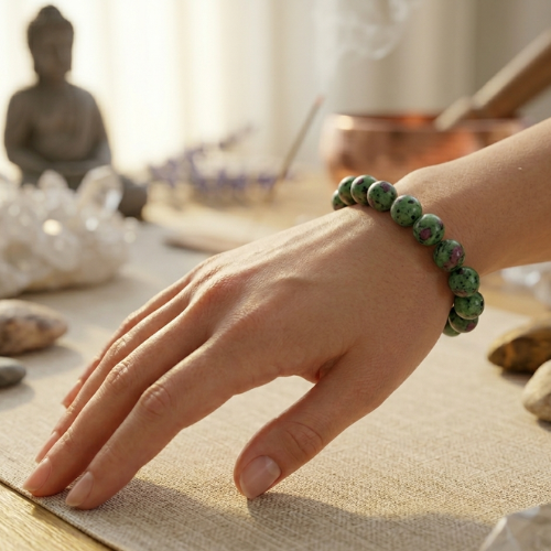 Ruby zoisite bracelet