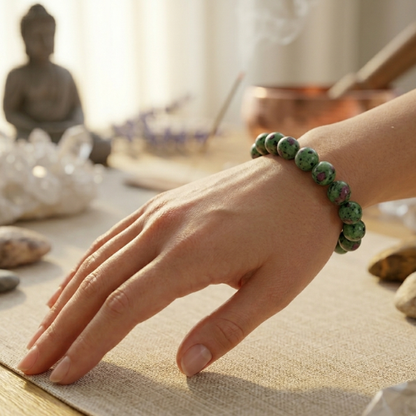 Ruby zoisite bracelet